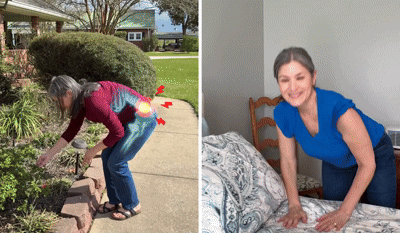 Before and after using SpineMax